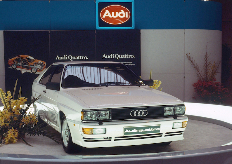 Audi quattro 1980. gadā starptautiskajā Ženēvas autošovā
