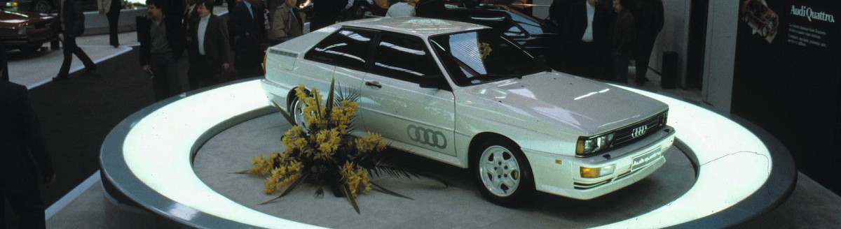 The start: First Audi quattro was presented at the Geneva Motorshow in march 1980